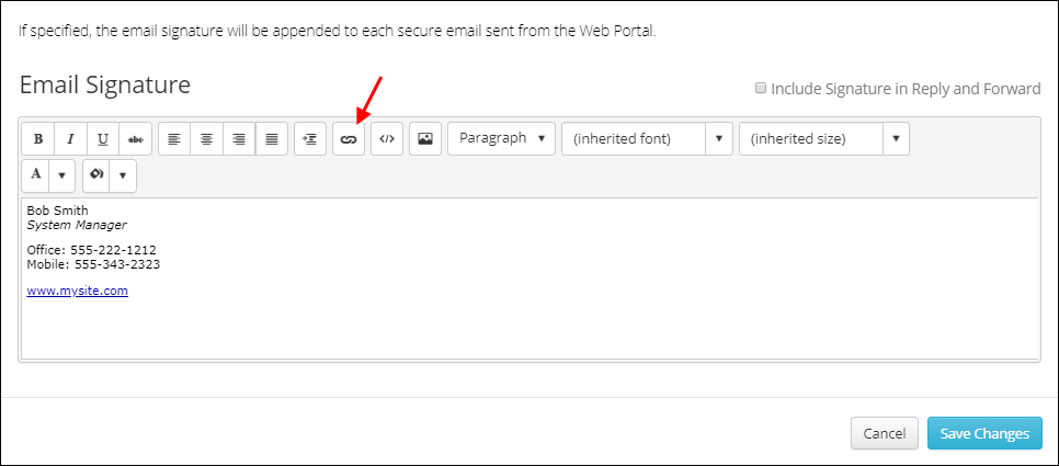 Creating a Signature Hyperlink – Knowledge Base & F.A.Q.